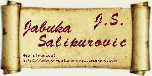 Jabuka Šalipurović vizit kartica